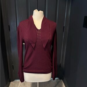 KEEPSAKE the Label Burgundy Knit Top